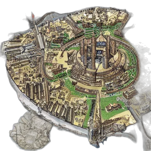concept art, fantasy art, 3d render, constantinople transparent PNG cut-out