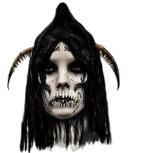 mask, face, creature, hair, concept art, fantasy art, photorealistic, 3d render transparent PNG cut-out