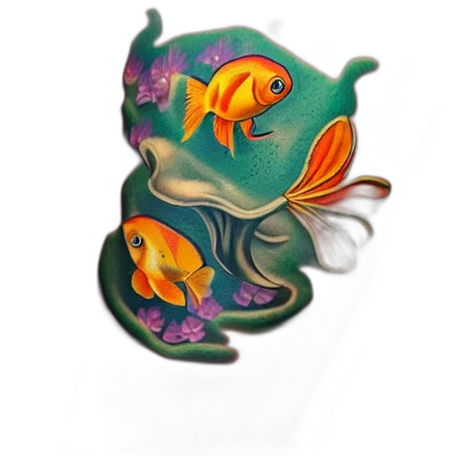 jewelry, crown, creature, concept art, 3d render, fantasy art, photorealistic, underwater transparent PNG cut-out