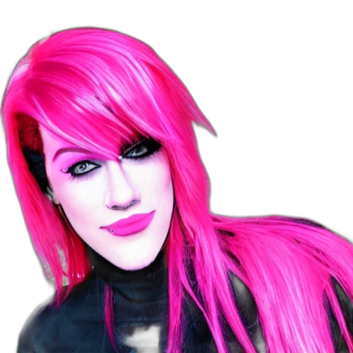 hair, face, creature, mask, photorealistic, cartoon, anime, 3d render transparent PNG cut-out