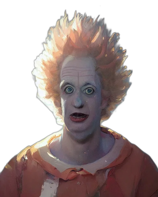 creature, face, mask, hair transparent PNG cut-out
