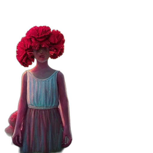 dress, flower, crown, hair transparent PNG cut-out