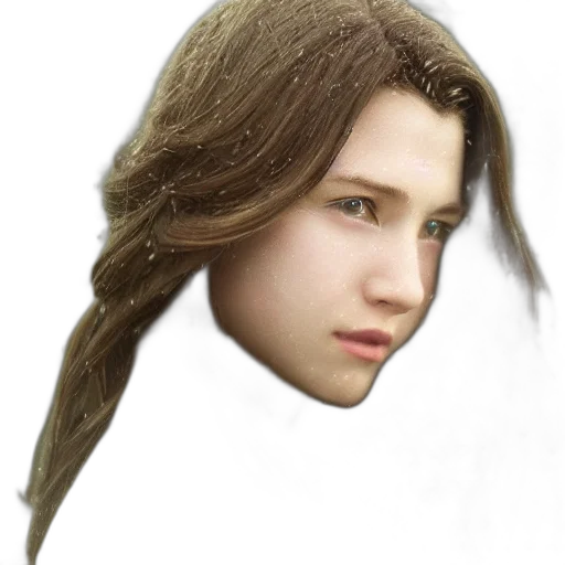 hair, face, crown, creature transparent PNG cut-out