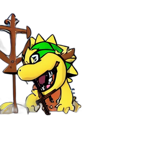 dragon, staff, crown, weapon transparent PNG cut-out