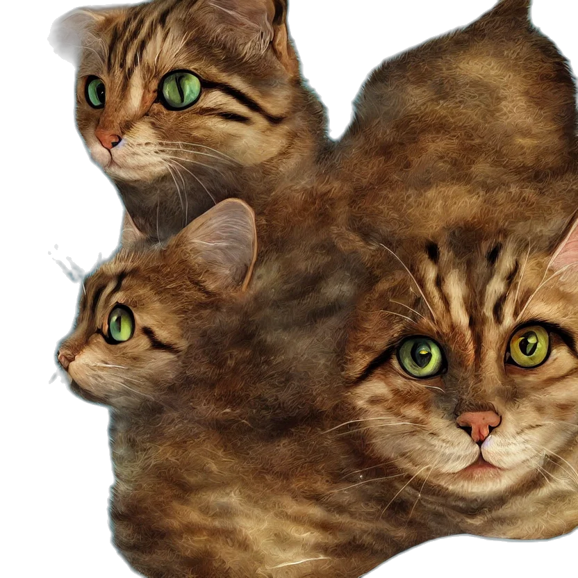 animal, creature, crown, photorealistic transparent PNG cut-out