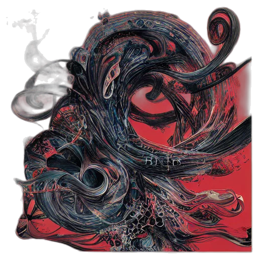 dragon, mask, hair, creature transparent PNG cut-out