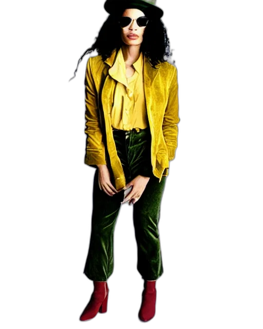 jacket, staff, dress, hair transparent PNG cut-out