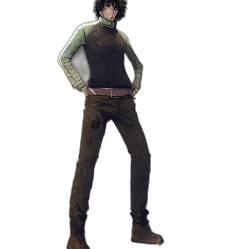 jacket, staff, creature, animal transparent PNG cut-out