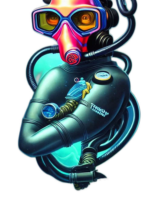 robot, mask, jacket, creature transparent PNG cut-out