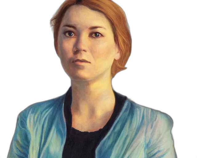 face, staff, jacket, robot transparent PNG cut-out