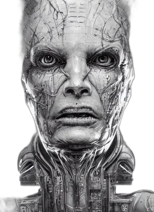 face, mask, robot, creature transparent PNG cut-out