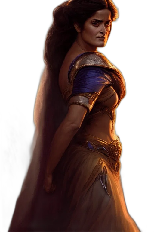 dress, staff, sword, fantasy art transparent PNG cut-out