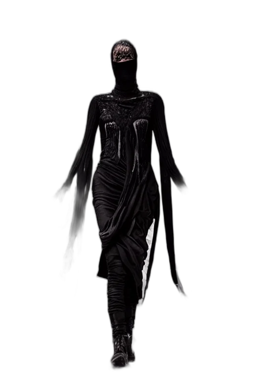 dress, jewelry, mask, staff transparent PNG cut-out