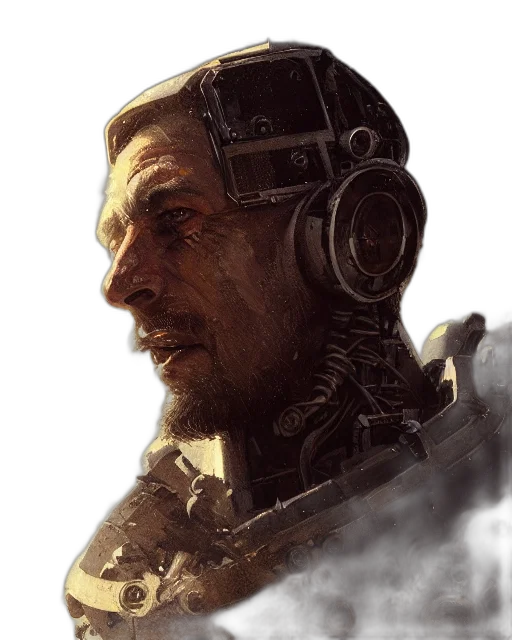 face, robot, weapon, mask transparent PNG cut-out