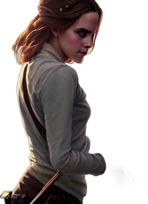 jacket, staff, face, dress, concept art, comic book art, photorealistic, fantasy art transparent PNG cut-out
