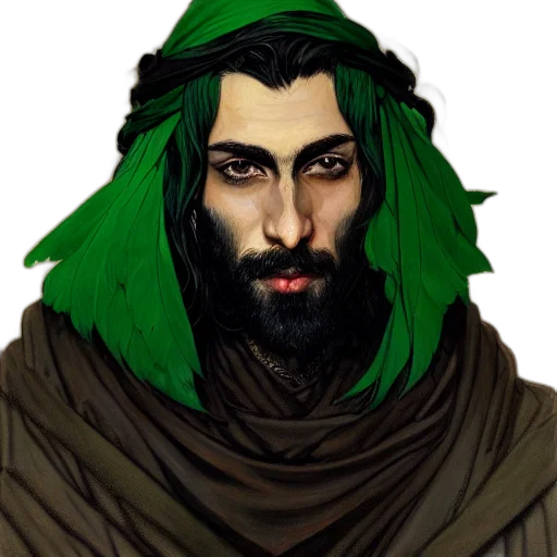 face, mask, fantasy art, concept art, pixel art, comic book art, green, earth tones transparent PNG cut-out