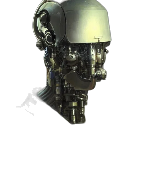 robot, mask, face, crown transparent PNG cut-out