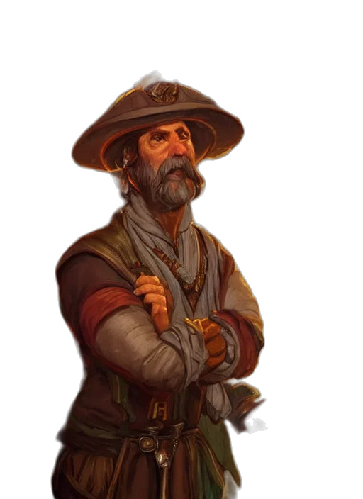 staff, hat, sword, face transparent PNG cut-out