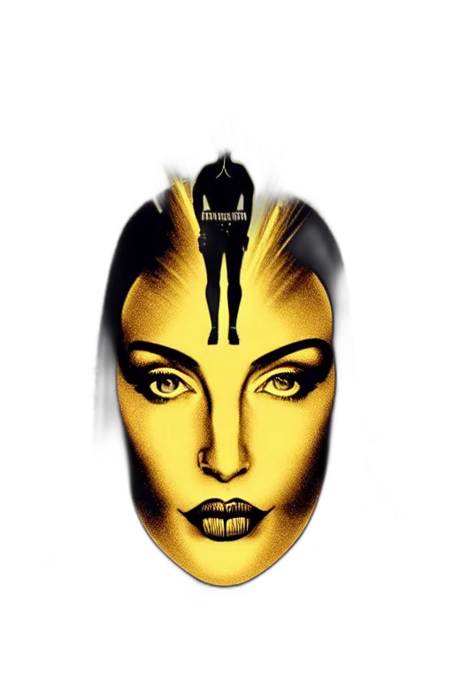 mask, face, jewelry, comic book art, concept art, fantasy art, photorealistic, golden transparent PNG cut-out