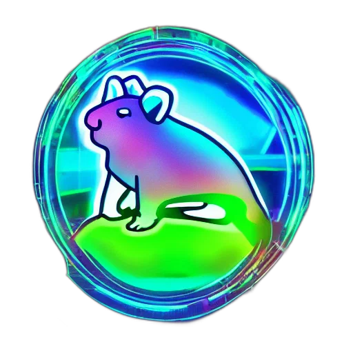 animal, jewelry, vaporwave, pixel art, concept art, 3d render, neon lights, neon transparent PNG cut-out