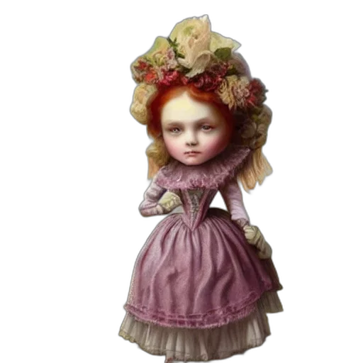 face, dress, photorealistic, 3d render transparent PNG cut-out