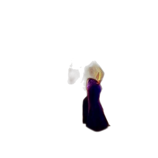 dress, jewelry, staff, hair transparent PNG cut-out