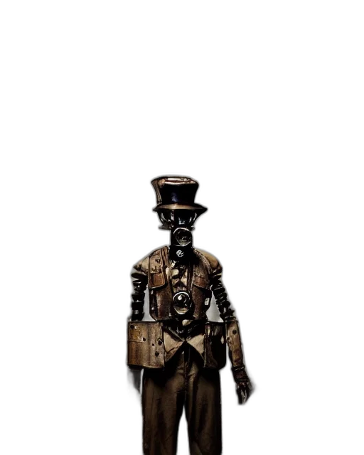 robot, staff, mask, hat transparent PNG cut-out