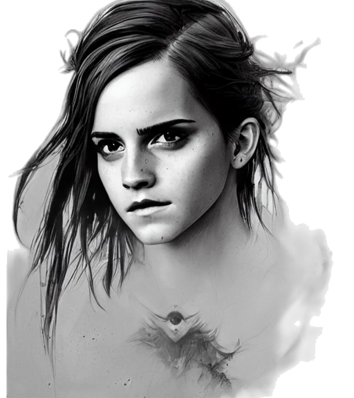 face, creature, photorealistic, concept art, fantasy art, comic book art, emma, watson transparent PNG cut-out
