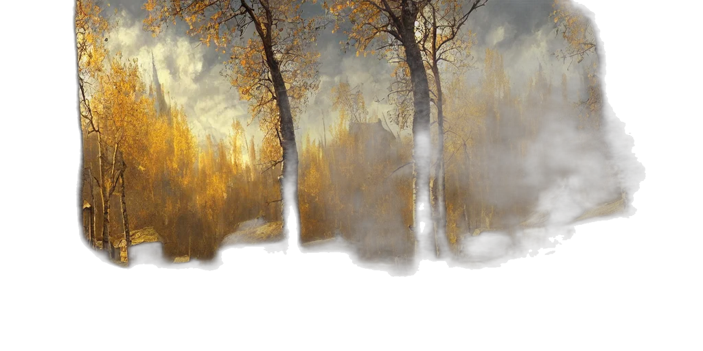 tree, photorealistic, oil painting, fantasy art transparent PNG cut-out