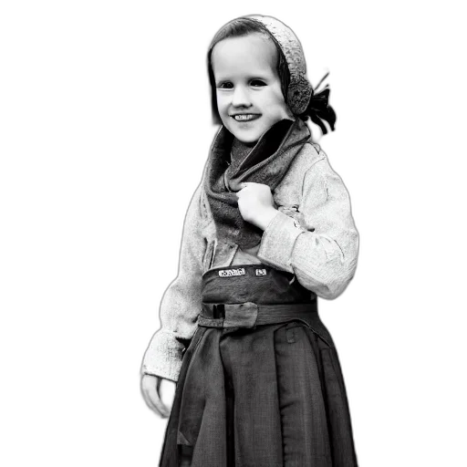 dress, jacket, staff, face transparent PNG cut-out