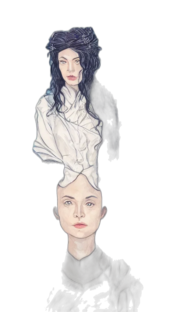 dress, face, hair, jacket transparent PNG cut-out