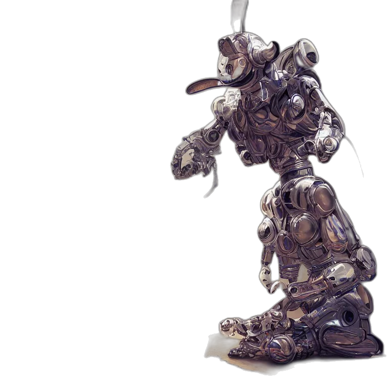 robot, weapon, animal, creature, concept art, 3d render, cyberpunk, octane transparent PNG cut-out