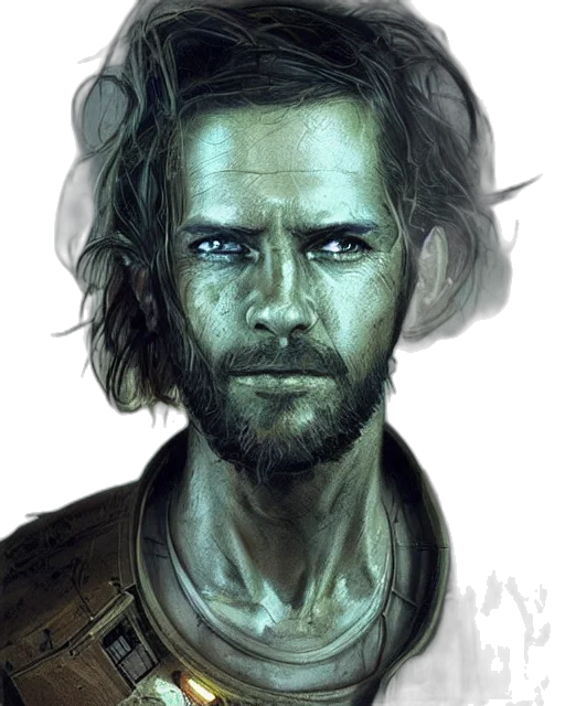 face, hair, watercolor, fantasy art transparent PNG cut-out
