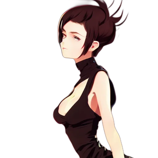 dress, staff, jacket, weapon transparent PNG cut-out