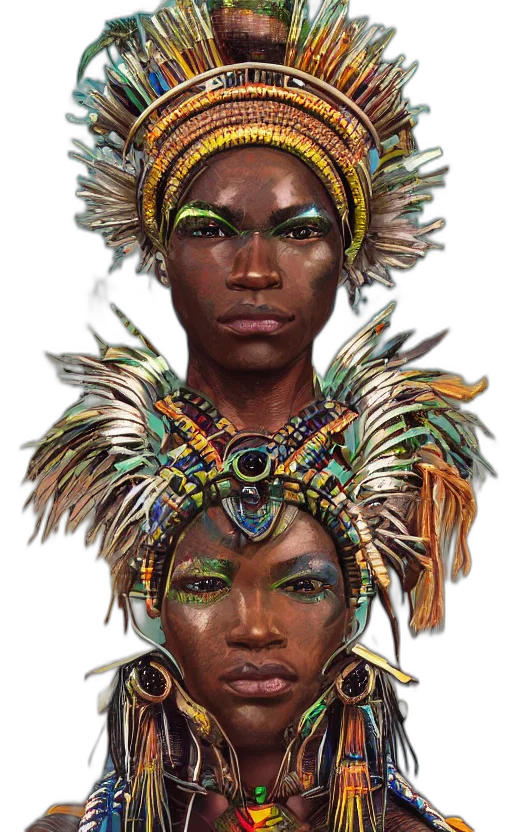 face, jewelry, mask, crown, concept art, photorealistic, fantasy art, comic book art transparent PNG cut-out