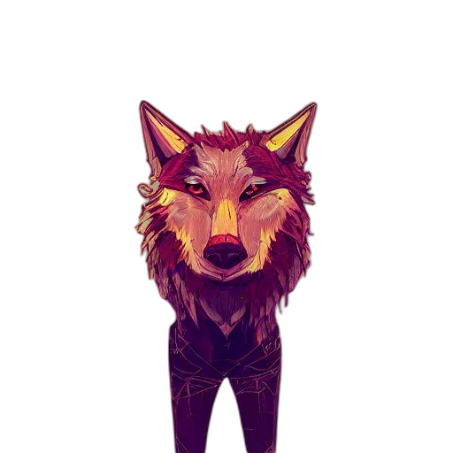 jacket, animal, creature, mask, pixel art, watercolor, concept art, fantasy art transparent PNG cut-out