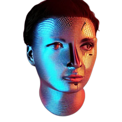 robot, face, mask, creature transparent PNG cut-out