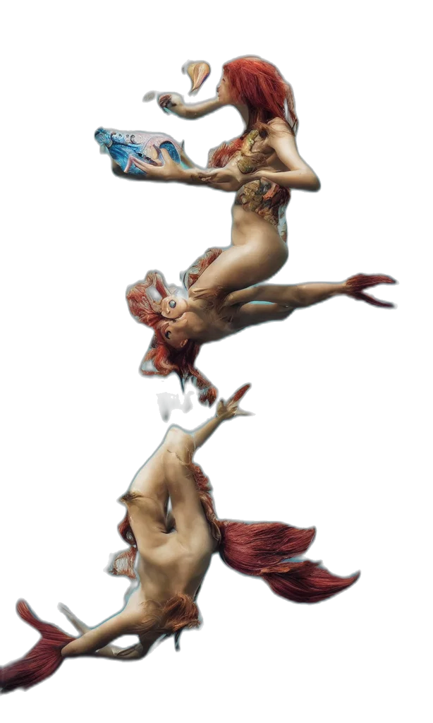 creature, concept art, 3d render, fantasy art, photorealistic, underwater, fire, surrealistic transparent PNG cut-out