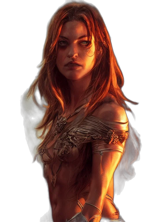 face, fantasy art, concept art, comic book art, photorealistic, fire, golden, red transparent PNG cut-out