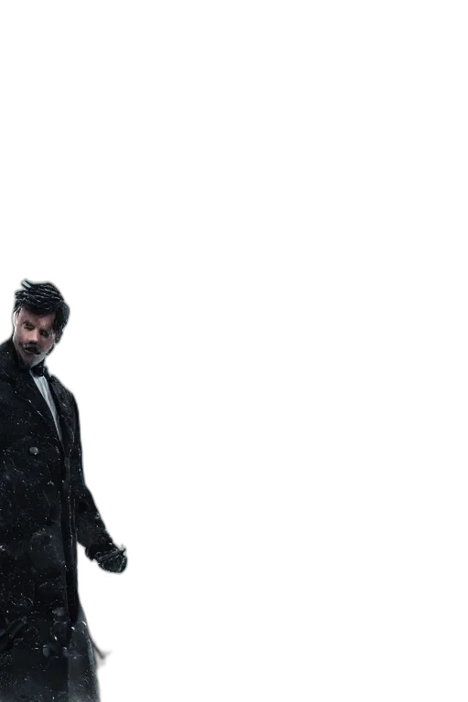 jacket, umbrella, staff, face transparent PNG cut-out
