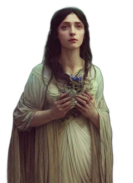 dress, dragon, jewelry, face transparent PNG cut-out
