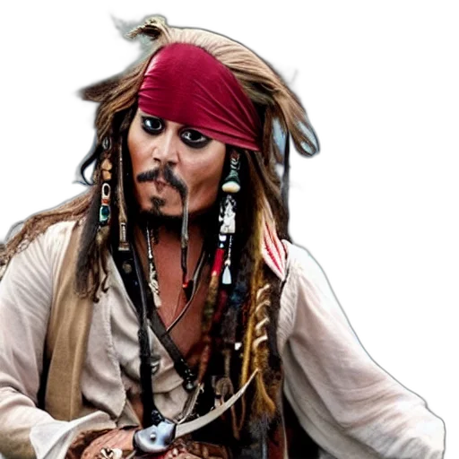jewelry, photorealistic, johnny, depp transparent PNG cut-out