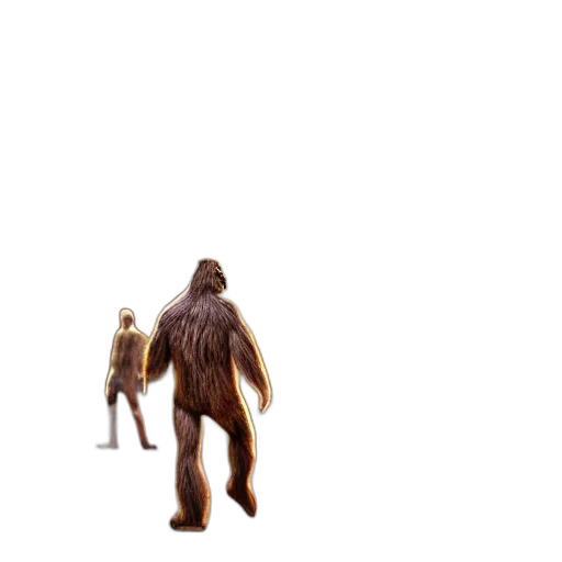 creature, animal, hair, staff, concept art, 3d render, pixel art, fantasy art transparent PNG cut-out