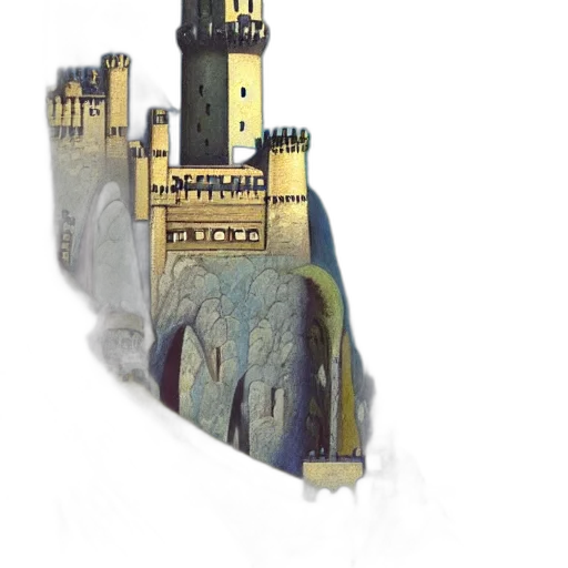 crown, dragon, building, concept art transparent PNG cut-out
