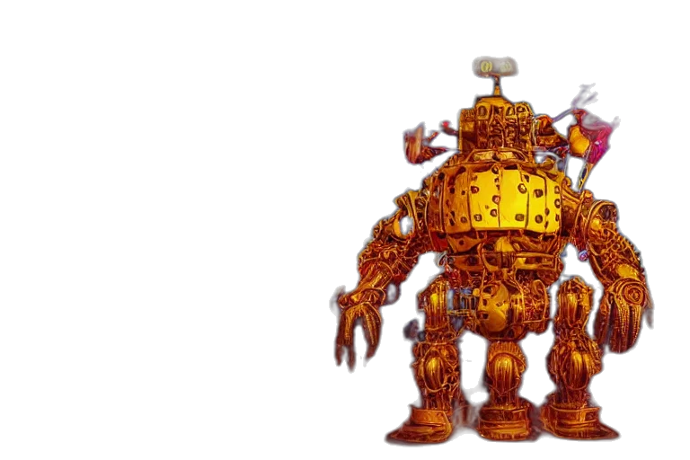 robot, 3d render, concept art, scene, burning, man, festival, portrait transparent PNG cut-out