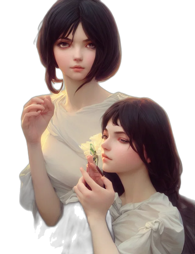 jewelry, food, flower, dress, concept art, fantasy art, photorealistic, oil painting transparent PNG cut-out