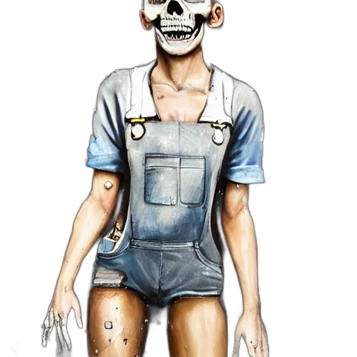 staff, mask, face, concept art, comic book art, cartoon, watercolor, full transparent PNG cut-out