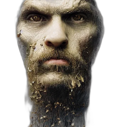 face, mask, hair, creature, photorealistic, concept art, 3d render, fantasy art transparent PNG cut-out