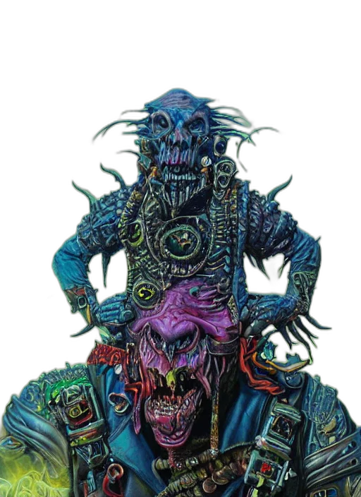 creature, face, mask, staff, concept art, fantasy art, comic book art, cyberpunk transparent PNG cut-out