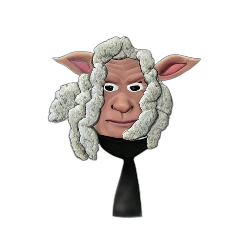 staff, mask, face, hair, 3d render, cartoon, concept art, fantasy art transparent PNG cut-out